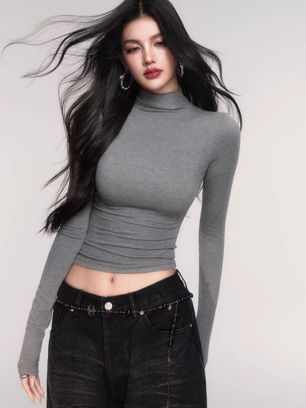High-Stretch Mock-Neck Slim-Fit Base Layer
