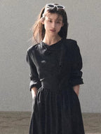 Ribbon Waist-Cinched Maxi Dress