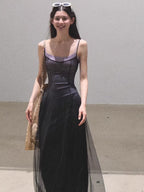 Gradient Mesh Slimming Resort Dress