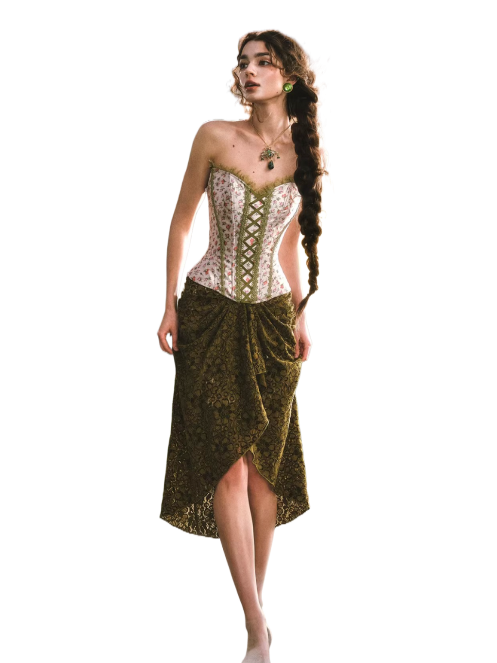 Enchanted Woodland Corset & Lace Skirt Set