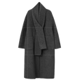Cape-Style Oversized Long Wool Coat