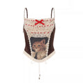 Christmas Night Corset Top & Plaid Skirt Set