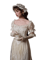 Candlelit Tears Antique Lace Corset Wedding Dress