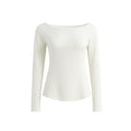 Waist-Cinching Fitted Long Sleeve T-Shirt