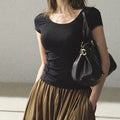 Radiant Muse Lyocell U-Neck Slim-Fit T-Shirt