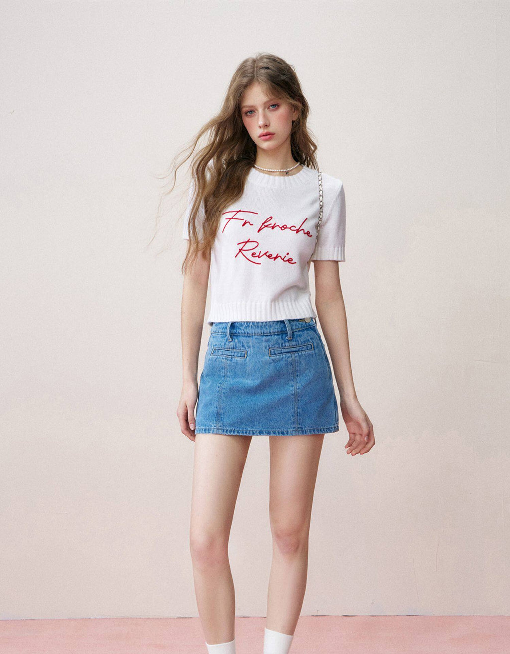 Colorblock Wool Knit Tee