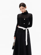 Pure Cutout Mesh Panel Knit Base Layer