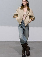 Vintage-Washed Cotton Wide-Leg Jeans