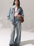 Vintage Straight-Leg Cotton Denim Jeans