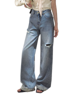 Sunny Trail Bohemian Wide-Leg Jeans