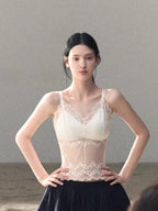 French Satin Lace Backless Camisole