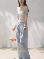 Tencel–Linen Relaxed Wide-Leg Pants