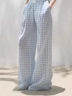 Tencel–Linen Relaxed Wide-Leg Pants
