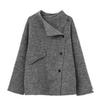 Double-Faced Wool Cape Jacket