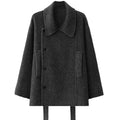 Tie-Detail Patchwork Double-Faced Wool Jacket