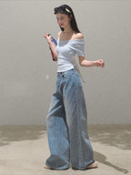 Turn-Back Glance Bow Backless Slim-Fit T-Shirt