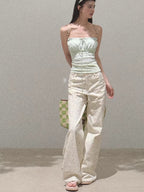 Pure Cotton Graphic Print Relaxed Pants