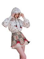 French Playful Quilted Down Dress & Jacket Set