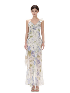Morning Glory Dream Ruffle Chiffon Maxi Dress