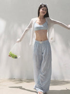 Tencel–Linen Relaxed Wide-Leg Pants