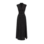 Chinese-Style Slim-Fit Cheongsam Maxi Dress