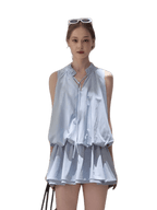 Lyocell Cotton Bubble Hem Dress