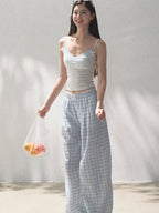 Tencel–Linen Relaxed Wide-Leg Pants