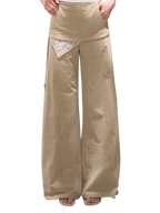 Bohemian Detachable Scarf Wide-Leg Relaxed Trousers