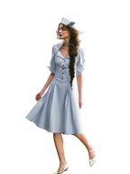 Nautical Affair French Old-Money Striped Shirt & Skirt Set
