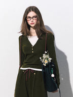Knit Base Top & Wide-Leg Pants Set