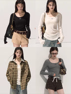 Wool Slim-Fit Long-Sleeve Base Knit T-Shirt