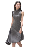 Her Poem Luxe 80s Pure Wool Sleeveless Waist-Cinched Dress