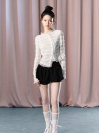 Provence Girl High-Waist A-Line Skort