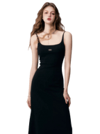 Minimal Long Knit Slip Maxi Dress