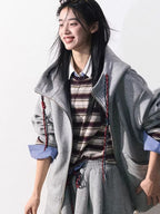 Miu-Inspired Varsity Sweatshirt & Skirt Set