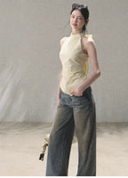 Afterglow waist-cinching Halter Camisole