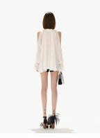 Vintage Court Halterneck Chiffon Sleeveless Blouse