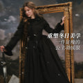 French Tailored Long Black Down Coat