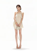 Ethereal Resort One-Shoulder Mesh Top