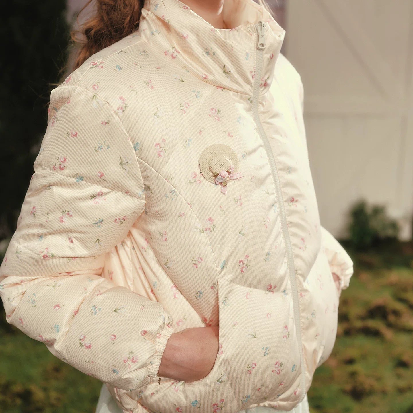 French Cropped Down Puffer Jacket
