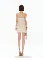 Ethereal Resort One-Shoulder Mesh Top