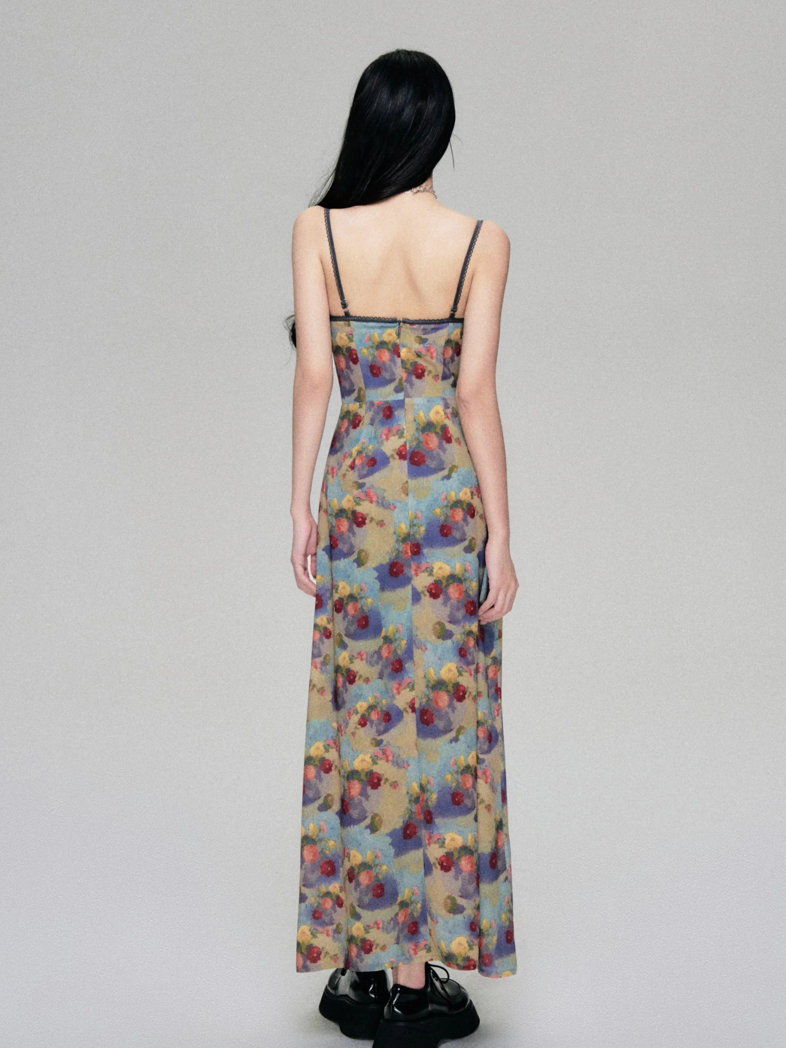 French Vintage Floral Slip Dress