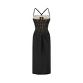 French Hepburn-Inspired Structured Ruffle Corset Dress