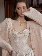 Hand-Crocheted Wool Knit Cardigan