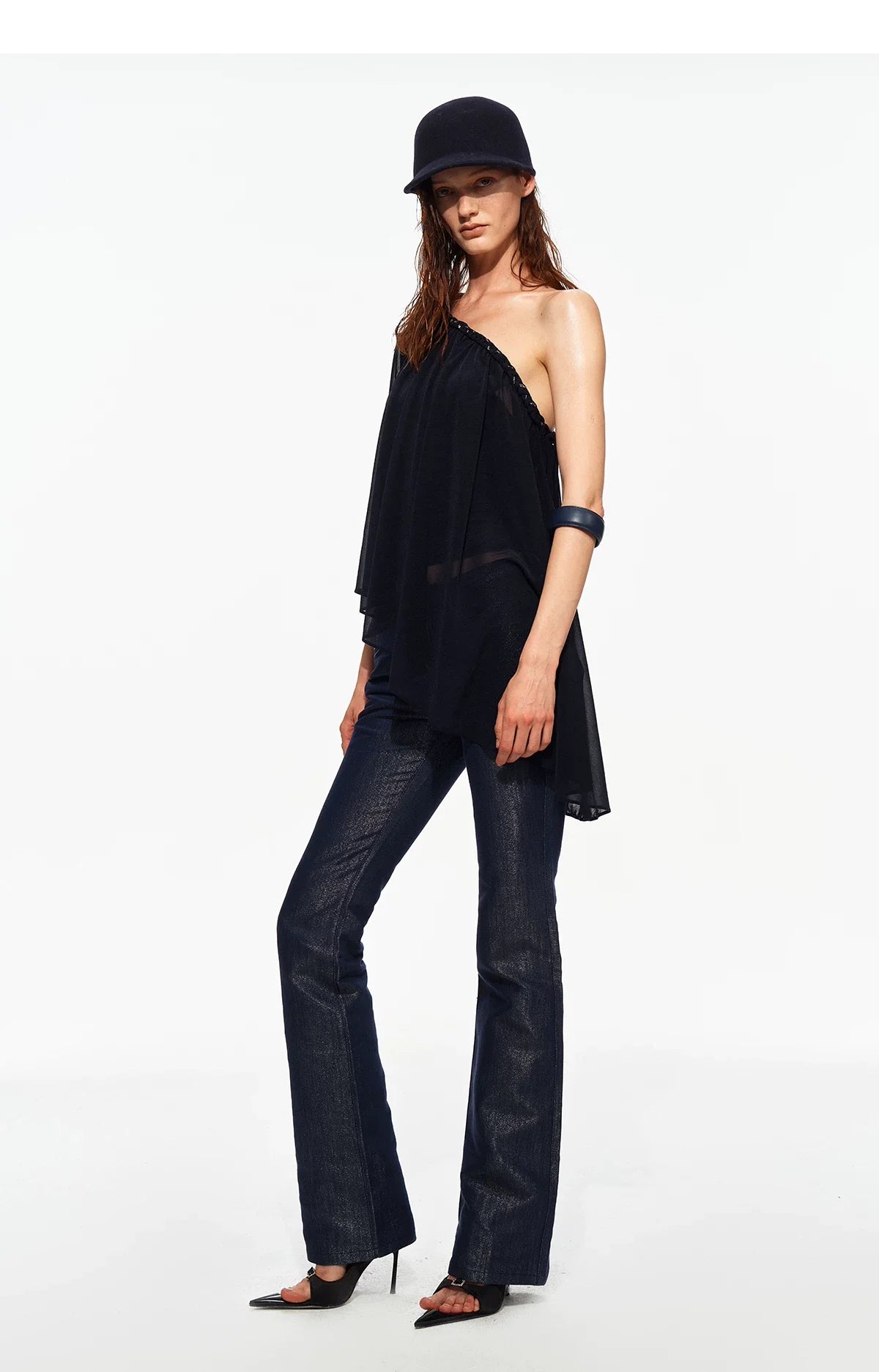 Pearl Sheen Flare Jeans