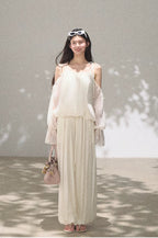 Silk-Blend Relaxed Wide-Leg Trousers