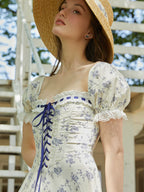 Wisteria French Floral Corset Dress