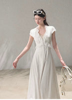 Lyocell Linen Tie-Waist Dress