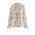Wisteria Whisper French Romantic Floral Chiffon Shirt
