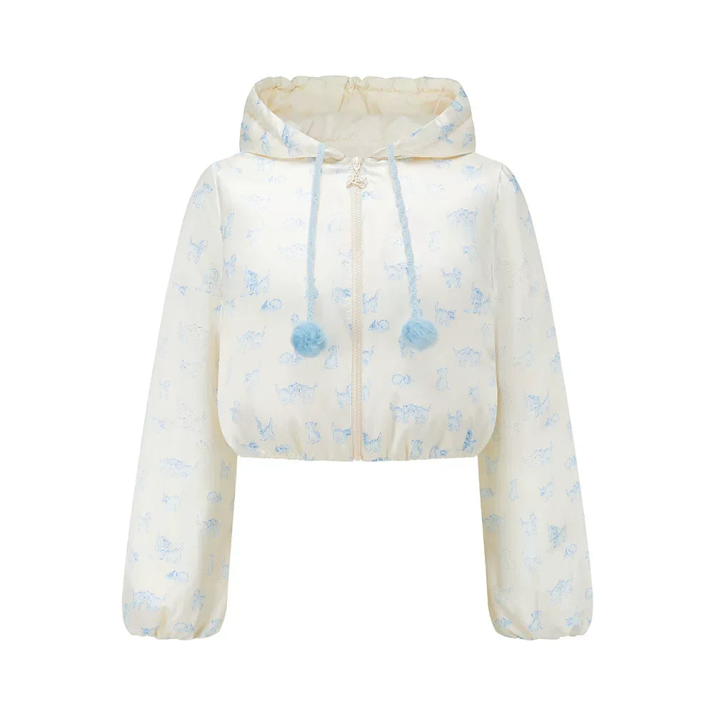 French Sweet Quilted Down Dress & Jacket Set